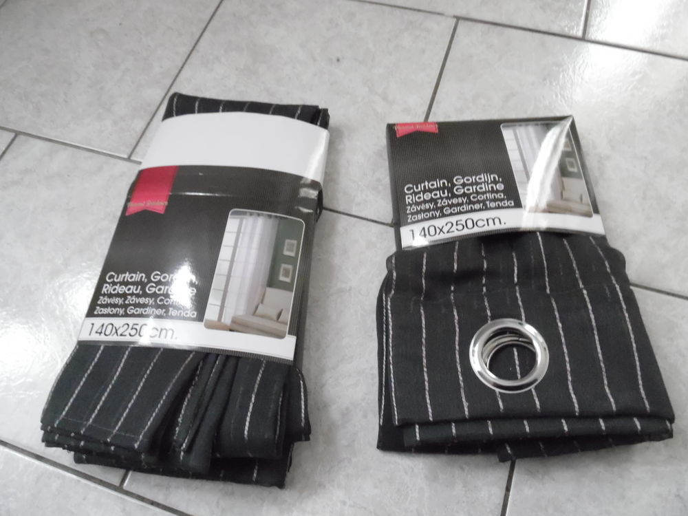 voilages noirs, 140 x 250 cm, NEUFS 8 Abbeville (80)