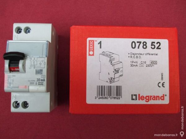 Disjoncteur LEGRAND DNX 4500 Uni+N Lexic à vis 16 A courbe C Réf : 06019 