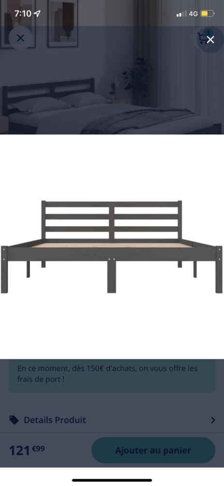 Lit 140X190 avec sommier int�gr� 70 Sarcelles (95)