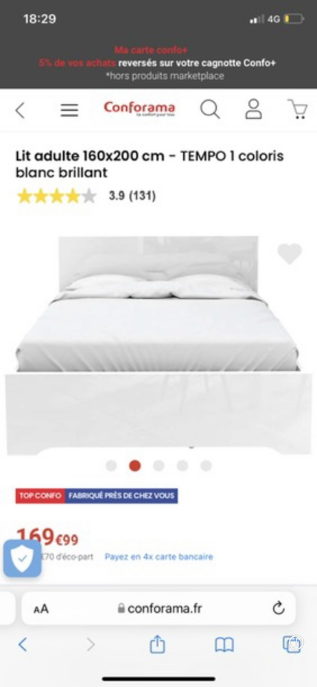 Lit 160x200 150 Clermont-Ferrand (63)