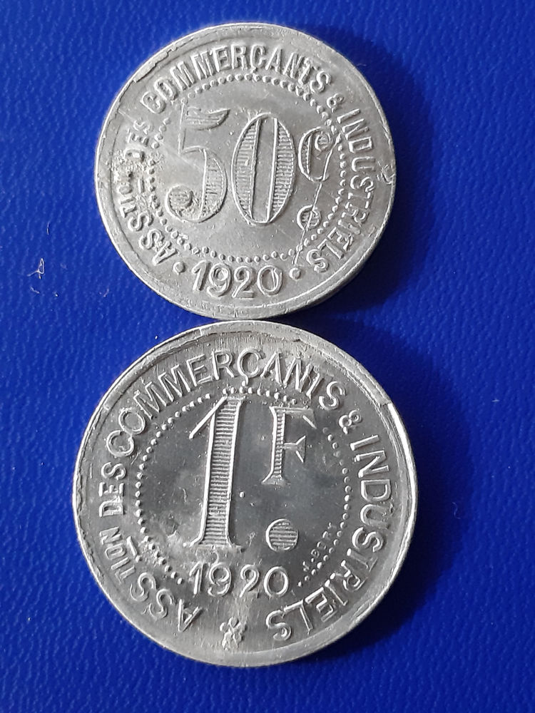 1920 Seine & Oise 50 cts et 1 franc pcs de n�cessit� 12 Prats-de-Mollo-la-Preste (66)