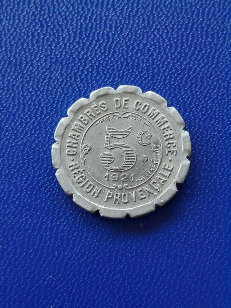 1921 argent d' 5 centimes Provence Alais 4 Prats-de-Mollo-la-Preste (66)