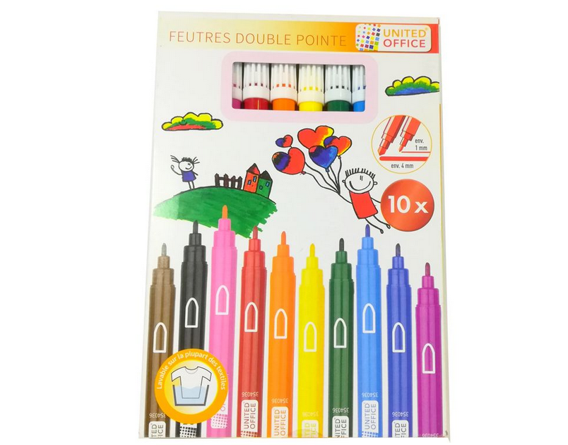 #Lot tt � 1eur# Feutres Doubles Pointes Neufs Fournitures 1 Paris 17 (75)