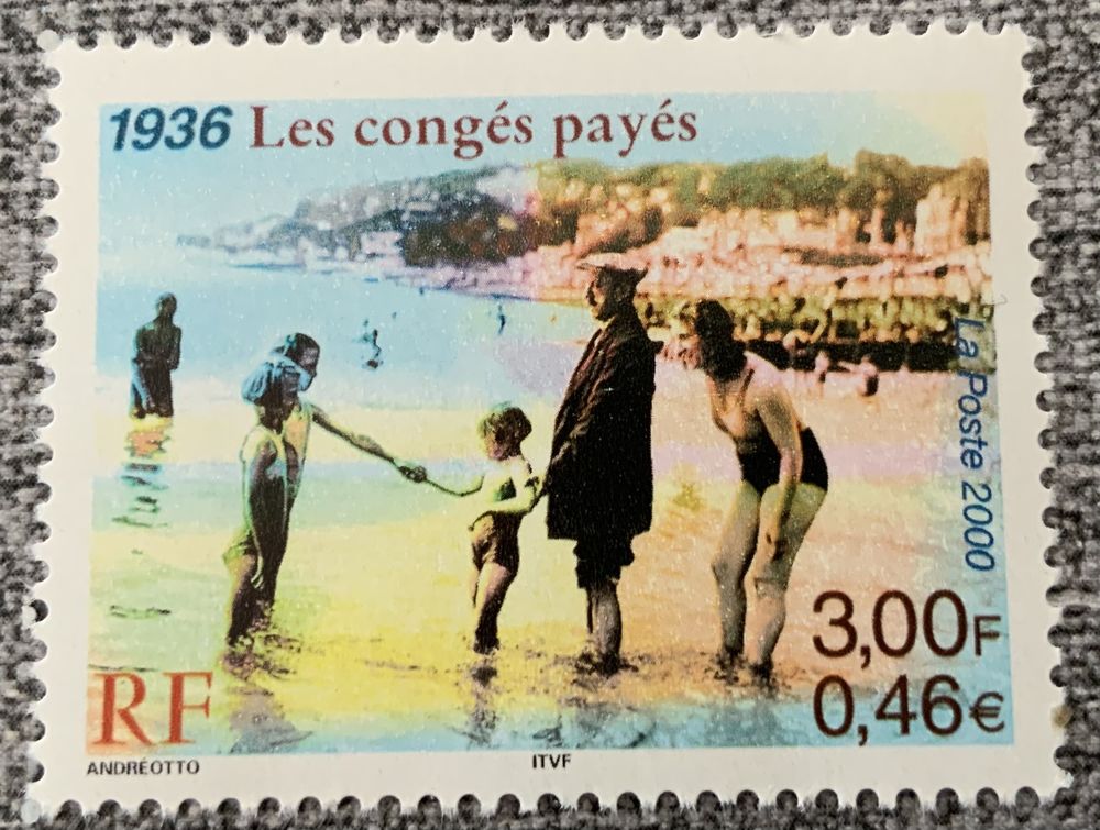 2000-1936 LES CONGES PAYES-TIMBRE NEUF 0 Troyes (10)