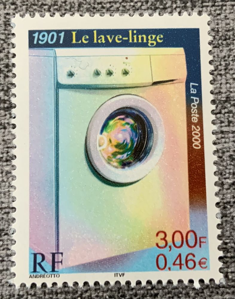 2000-FRANCE-1901 LE LAVE LINGE-TIMBRE NEUF 0 Troyes (10)