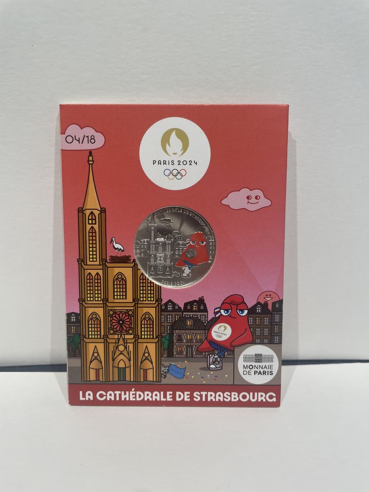JO 2024 10e ARGENT 2024 la Cath�drale de Strasbourg 4/18 25 Dourdan (91)