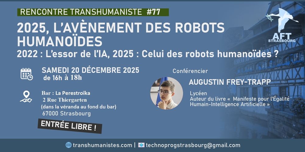 2025, L'av&egrave;nement des robots humano&iuml;des 0 Strasbourg (67)