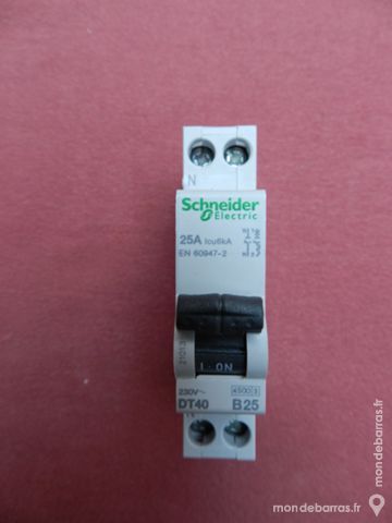 R�f 21013 DISJONCTEUR SCHNEIDER DT40 25A 1P+N B 27 Tergnier (02)