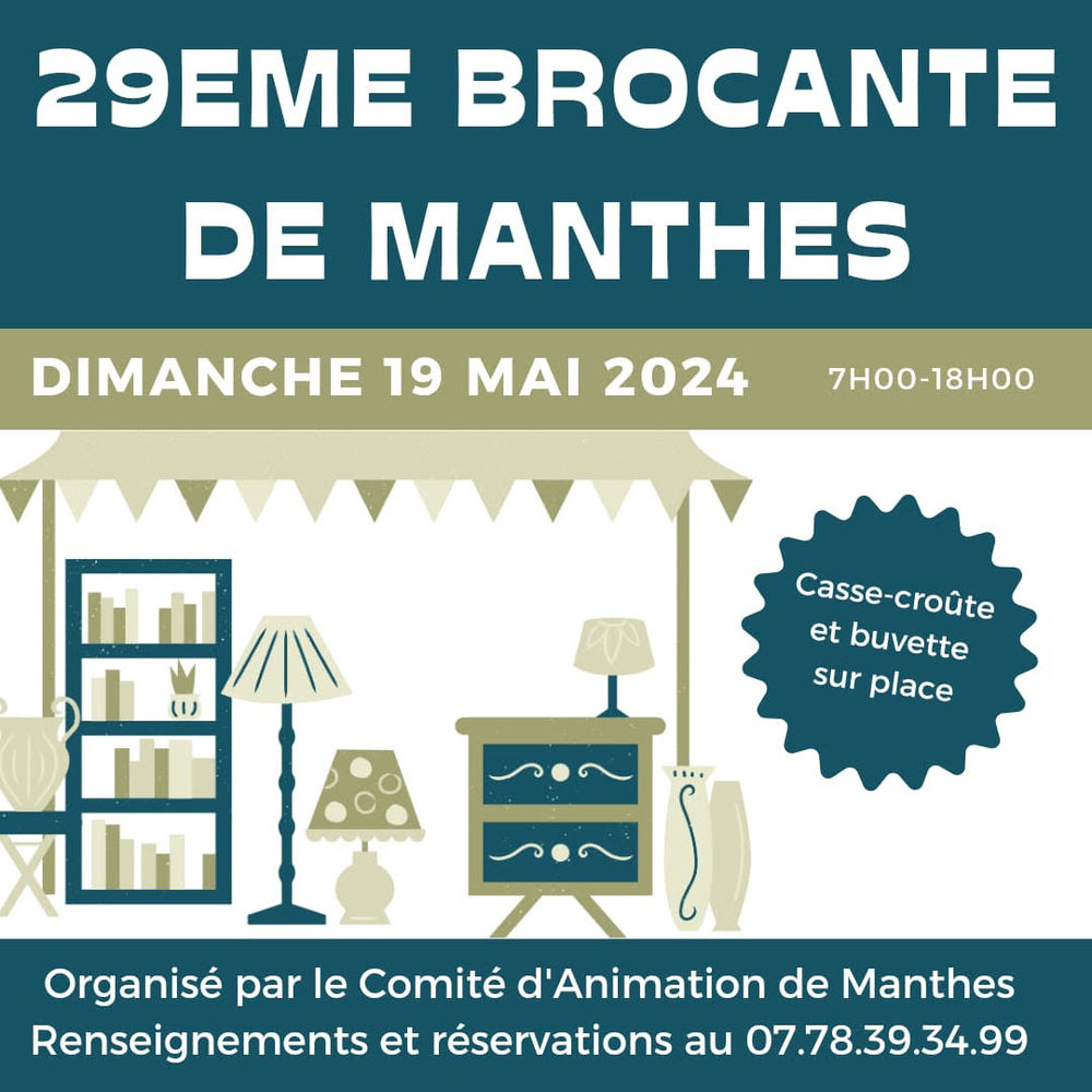 29ème Brocante de Manthes (26) 0 Manthes (26)