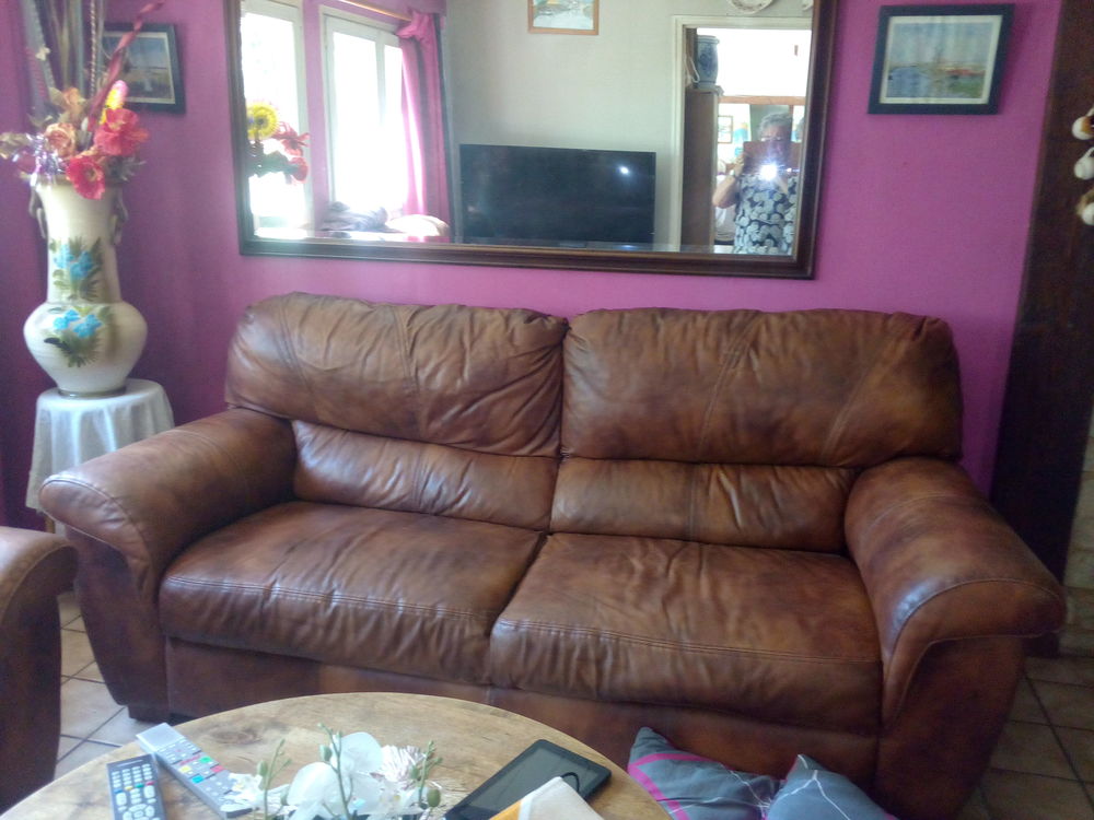 2canapes cuir un 3 places + 2 places 100 Grayan-et-l'H�pital (33)