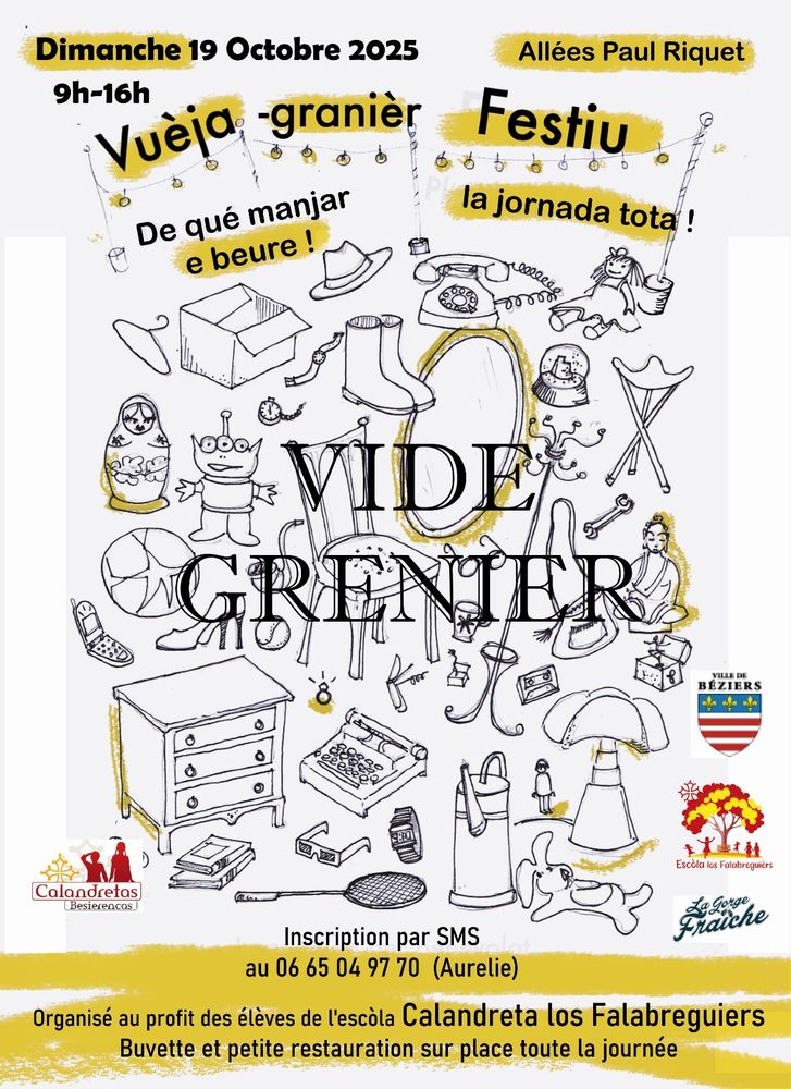 4ème édition du Vide Grenier Calandreta 0 Bziers (34)