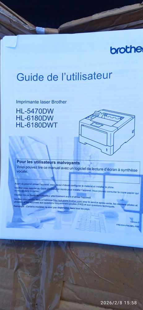 HL-5470DW Imprimante laser monochrome recto-verso, r�seau WI 18 Verneuil-en-Halatte (60)