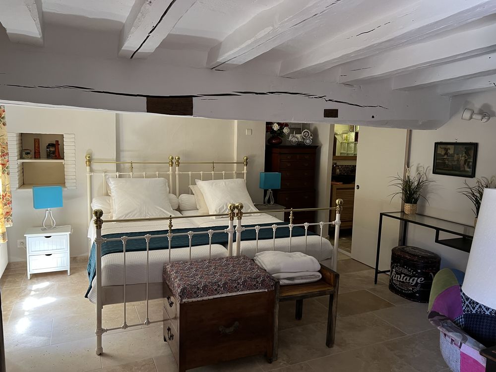 Lit 90x200 Metal blanc & laiton Resistub - Ann�e 60 650 Souvigny-en-Sologne (41)