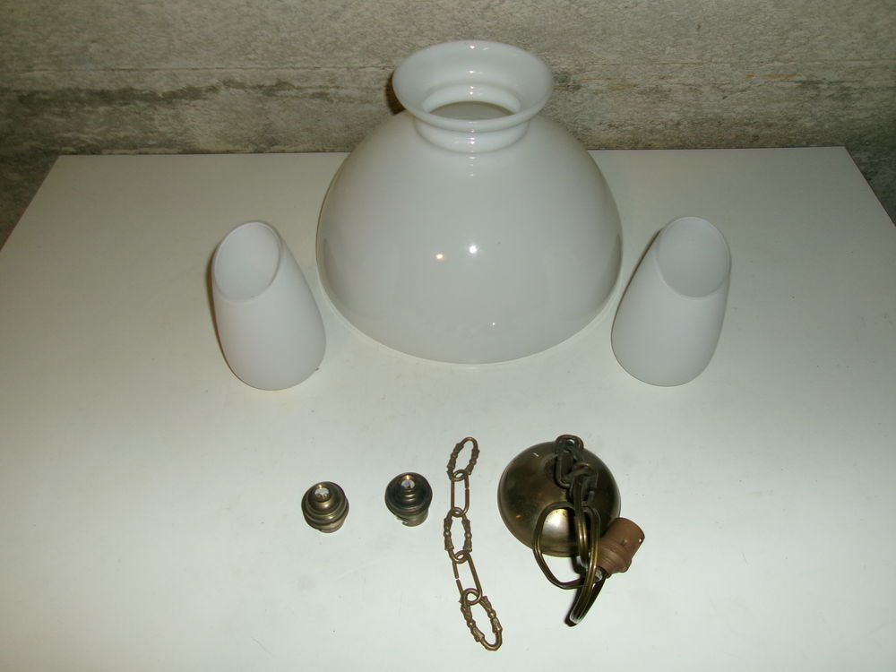 Abat-jour en Opaline et accessoirs en laiton 12 Foug�res (35)