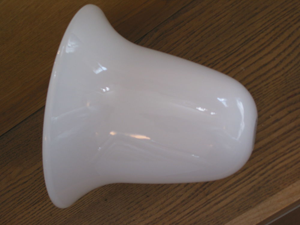 Abat jour triplex en opaline lampe lustre luminaire 25 CM X 60 Marseille 13 (13)