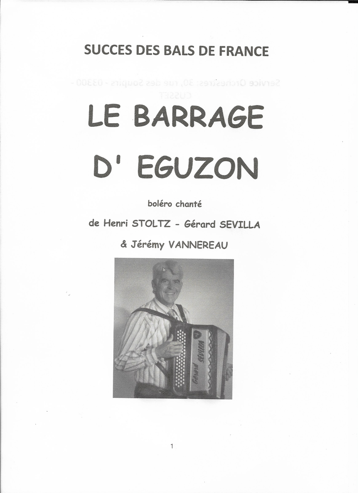 ACCORDEON: LE BARRAGE D' EGUZON Instruments de musique
