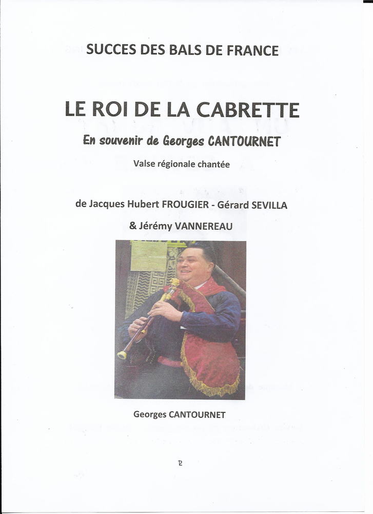 ACCORDEON: LE ROI DE LA CABRETTE GEORGES CANTOURNET 2 Saint-Sylvestre-Pragoulin (63)