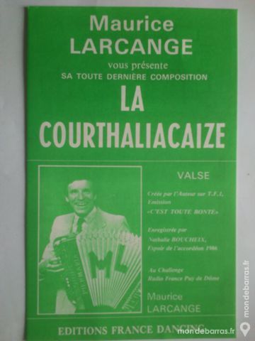 Accordéon: LA COURTHALIACAIZE de MAURICE LARCANGE 1 Clermont-Ferrand (63)