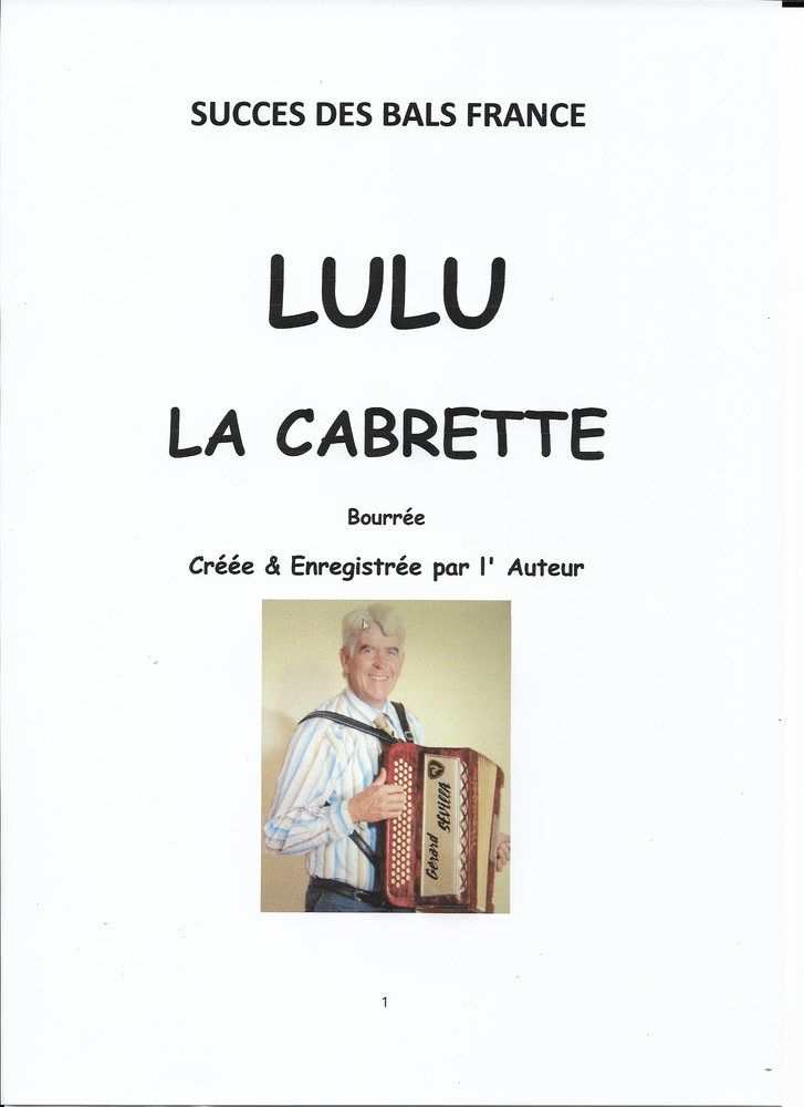 ACCORDEON: LULU LA CABRETTE Instruments de musique