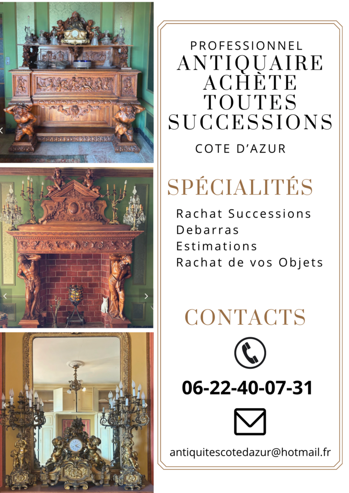 Ach�te toute succession villas appartements 0 Antibes (06)