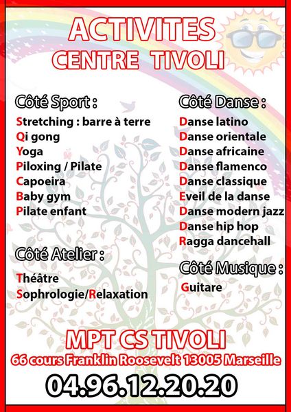 Résultat de recherche d'images pour "activites centre tivoli marseille MPT CS photos"