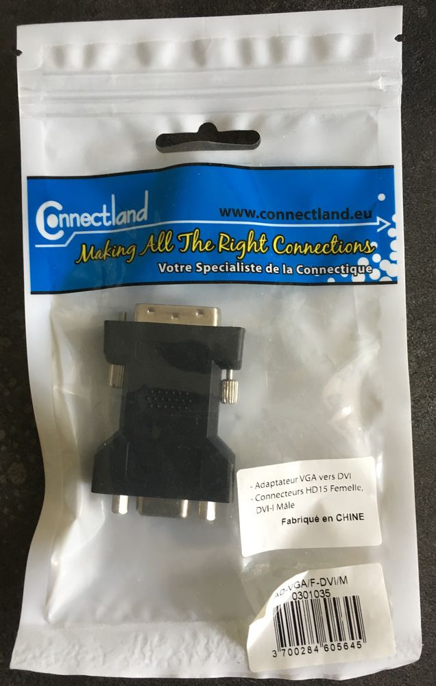 Adaptateur HD15hd femelle vers DVI-I m�le 9 Juvignac (34)