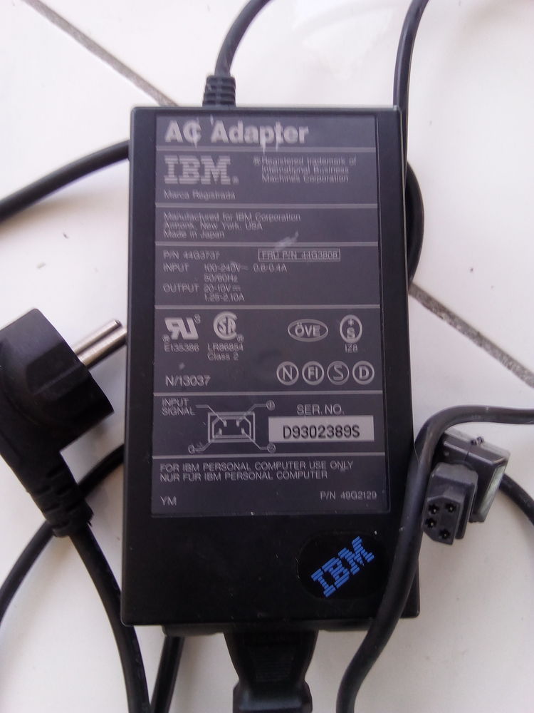 AC Adapter IBM-Alimentation IBM P/N 44G3737 8 Vallauris (06)