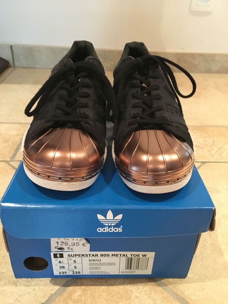 ADDIDAS SUPERSTAR 80S Noir Metal - T38 40 Treilli�res (44)