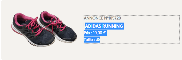 ADIDAS RUNNING
10 Villepinte (93)
