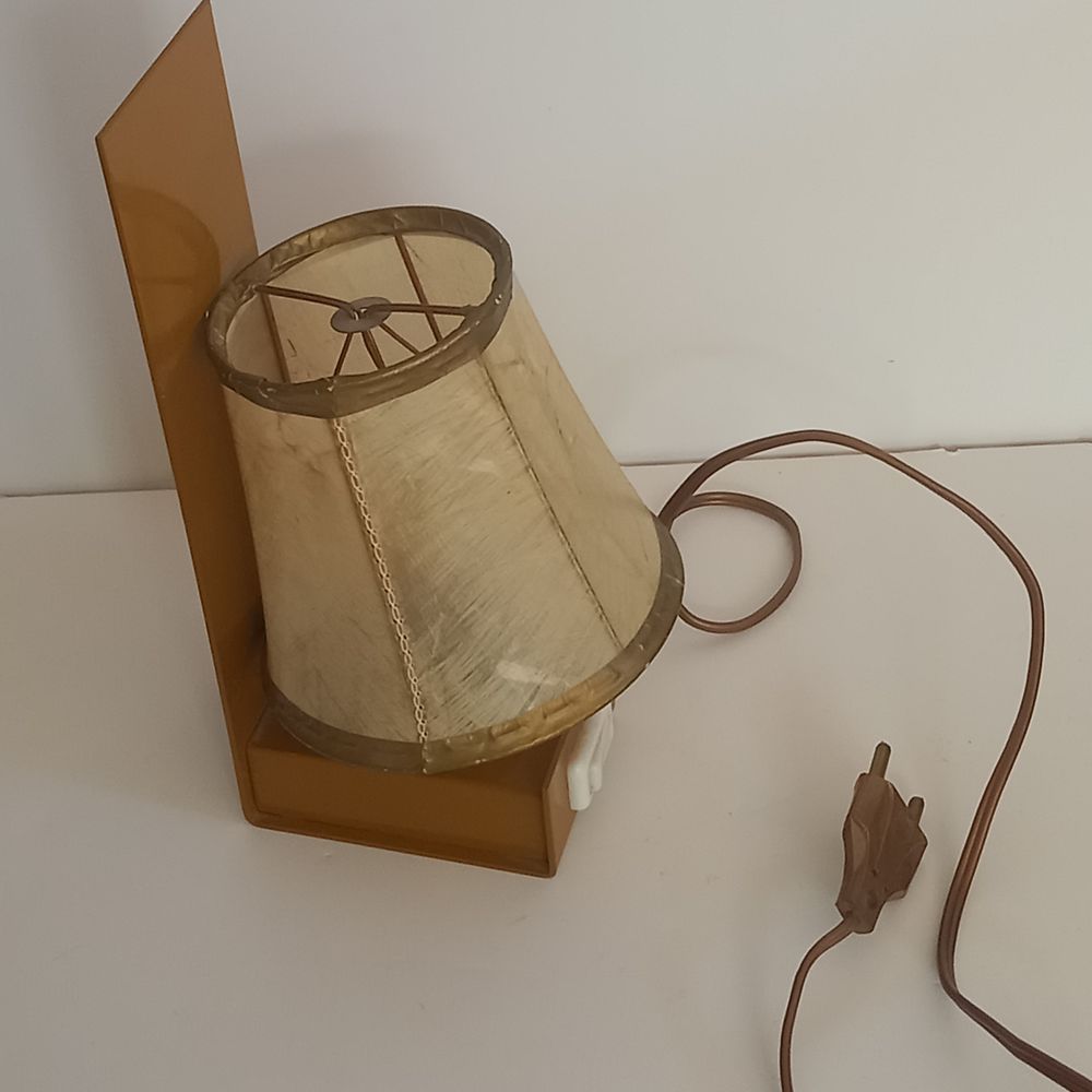 Adorable petite lampe applique avec abat jour en peau des an 15 Saumur (49)