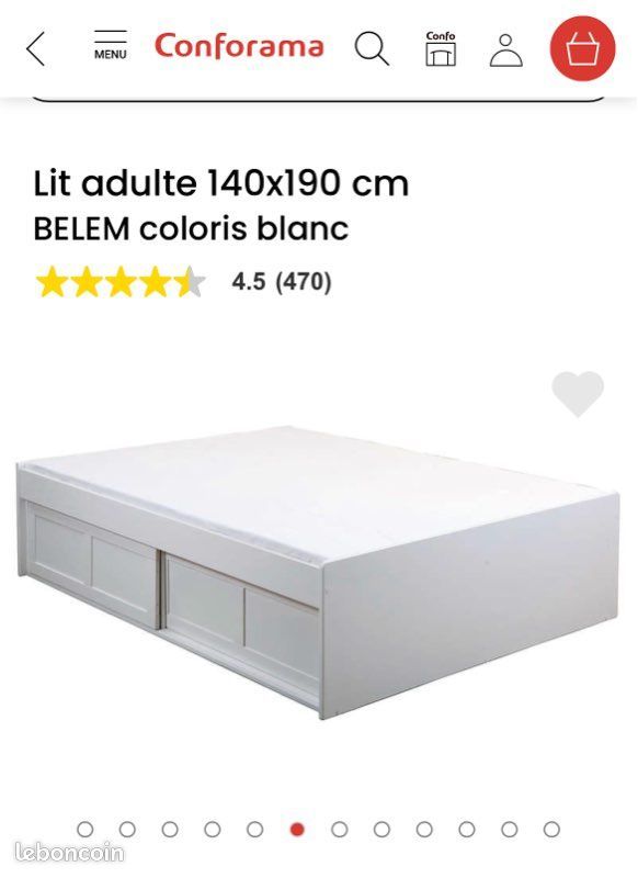 Lit adulte blanc 120 Cabri�s (13)