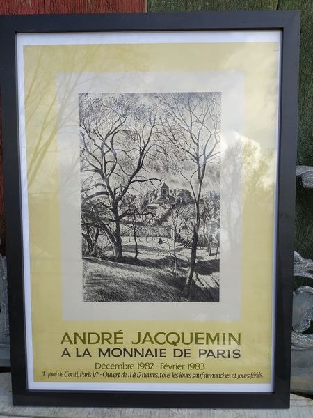 Affiche Andr� Jacquemin Monnaie de Paris 1982-1983 Gravure 40 Loches (37)
