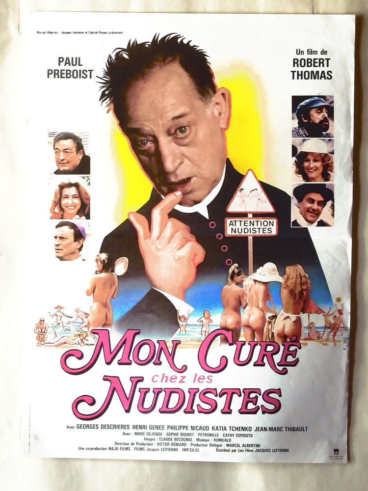 Affiche de cin�ma  mon cur� chez les nudistes  11 Curtafond (01)