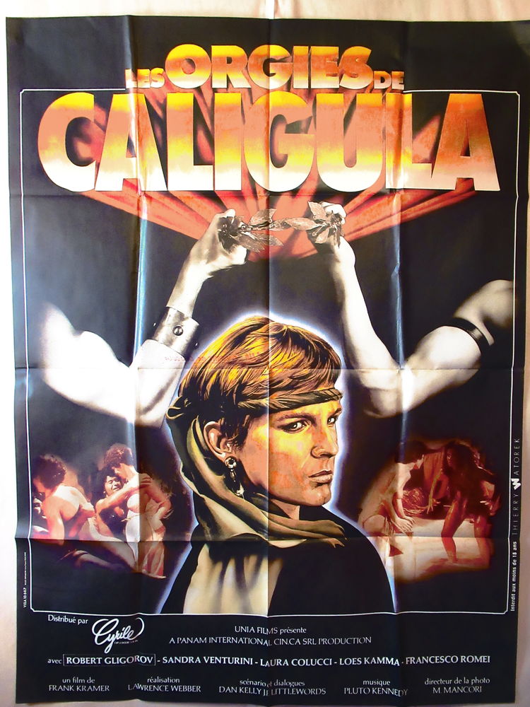 affiche cin�ma �rotique  LES ORGIES DE CALIGULA  14 Curtafond (01)