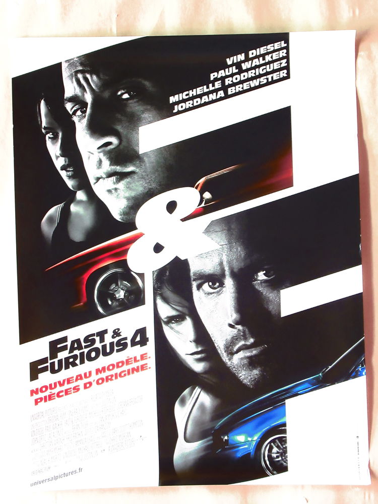 Affiche de cin�ma FAST AND FURIOUS 4 - 40x60 cm roul�e 9 Curtafond (01)