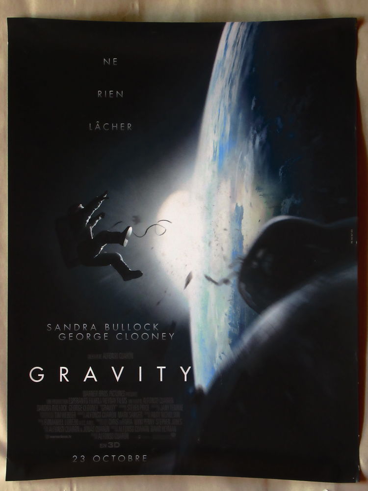 Affiche de cinema de GRAVITY 40x60 cm roul�e 8 Curtafond (01)