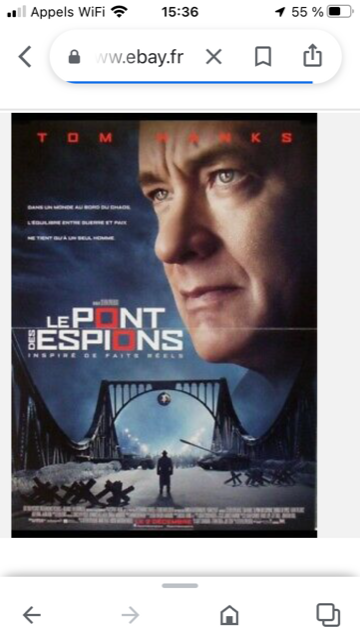 Affiche de cin�ma originale   Le pont des espions  15 Mottier (38)