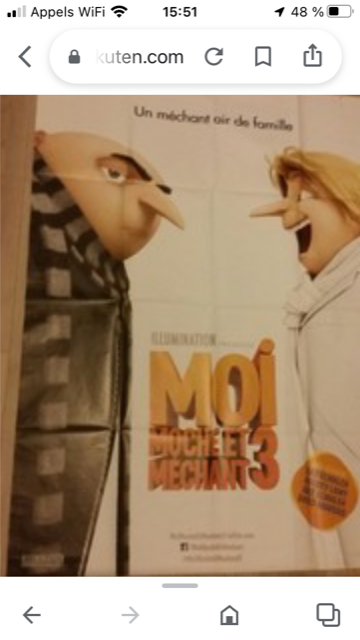 Affiche de cin�ma originale :   Moi, moche et m�chant  15 Mottier (38)