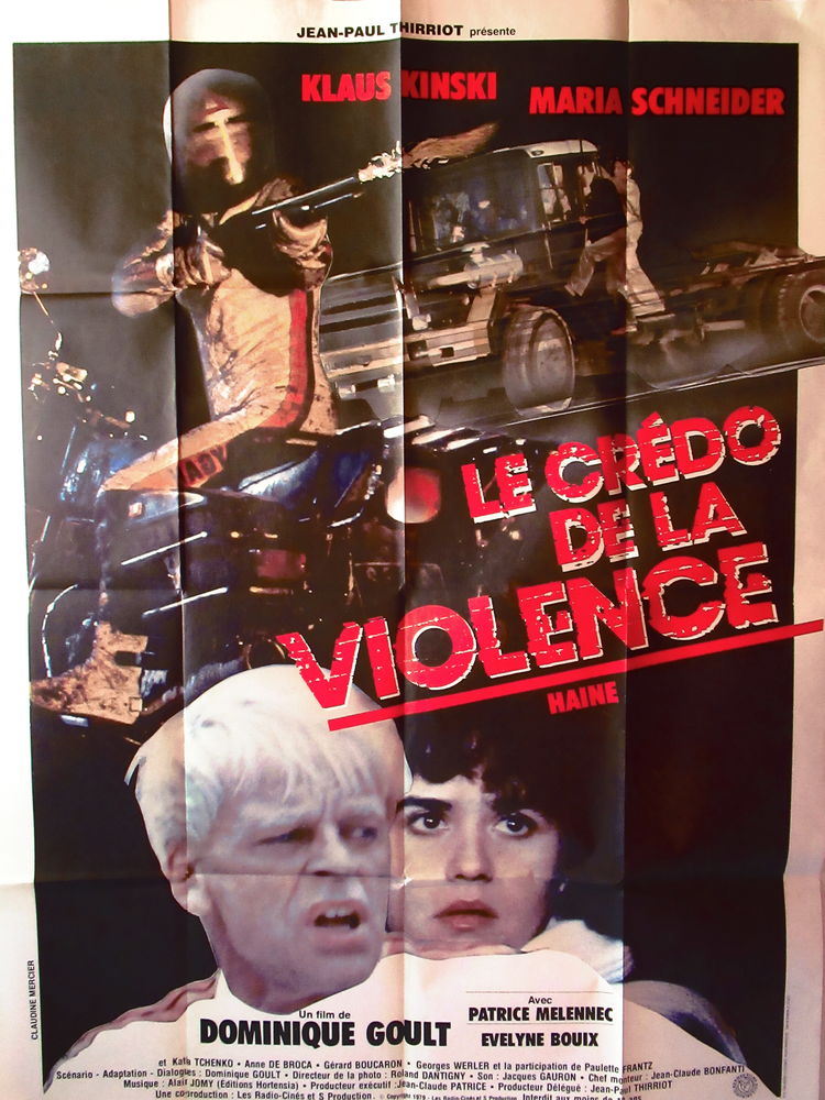 affiche de cin�ma originale  LE CREDO DE LA VIOLENCE  22 Curtafond (01)