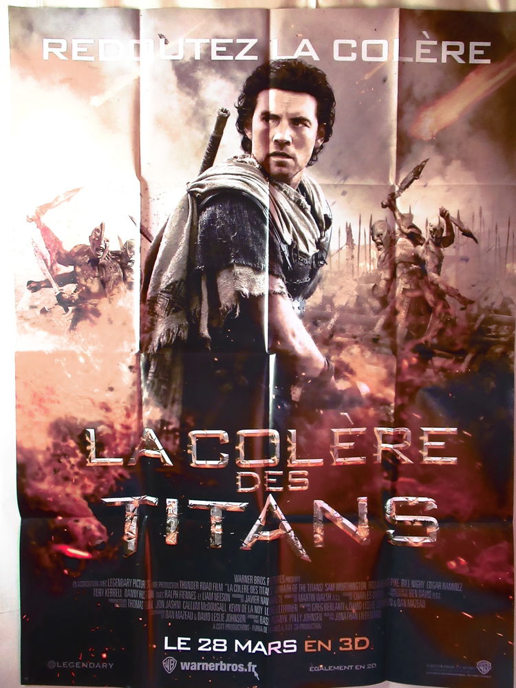 affiche de cin�ma originale LA COLERE DES TITANS 12 Curtafond (01)
