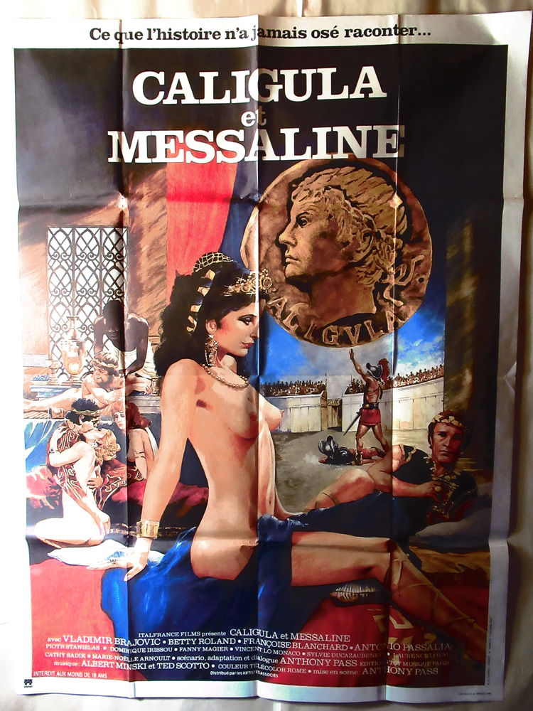 Affiche Cin�ma Originale de CALIGULA ET MESSALINE 120x160 cm 30 Curtafond (01)