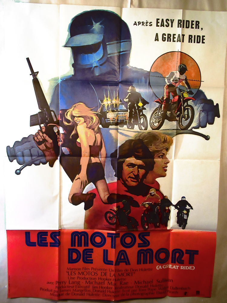 Affiche de cin�ma originale  LES MOTOS DE LA MORT  120x160cm 26 Curtafond (01)