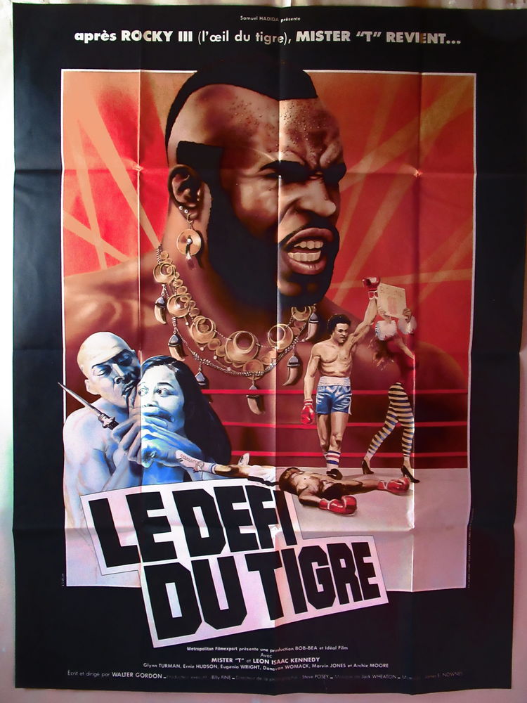 Affiche de cin�ma originale LE DEFI DU TIGRE 120x160 cm pli� 9 Curtafond (01)