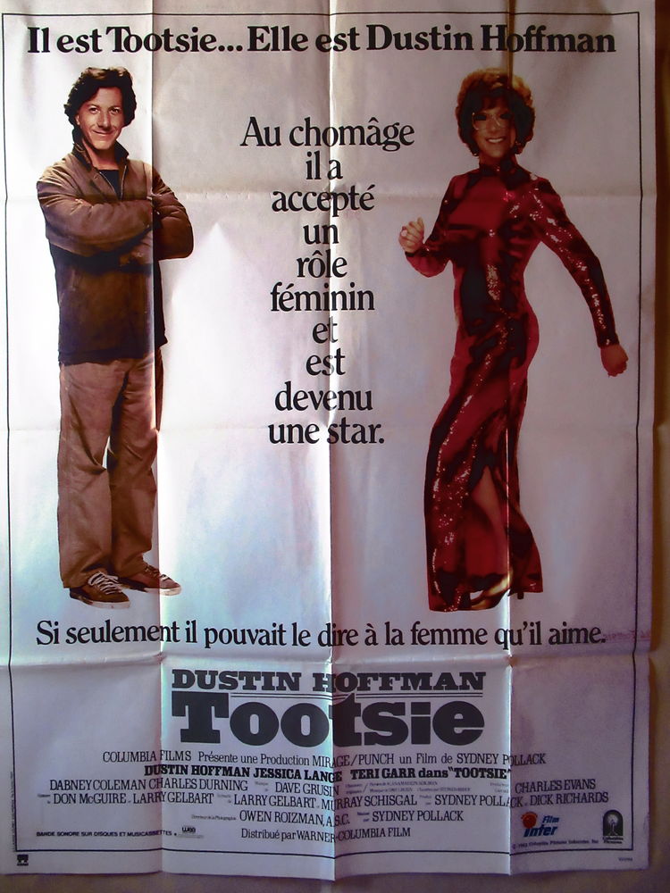Affiche de cin�ma originale TOOTSIE 120x160 cm pli�e 19 Curtafond (01)