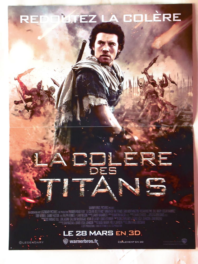 affiche de cin�ma originale LA COLERE DES TITANS 40x60 9 Curtafond (01)