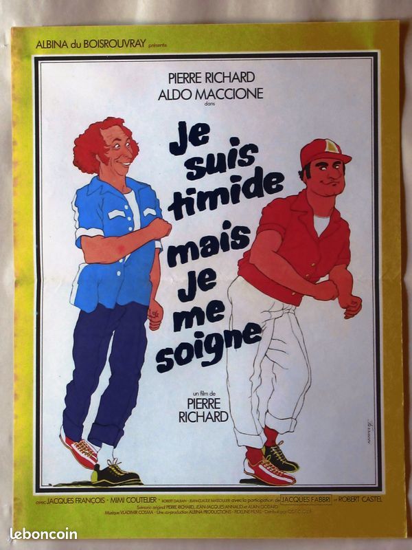 Affiche de cin�ma originale JE SUIS TIMIDE MAIS JE ME SOIGNE 12 Curtafond (01)