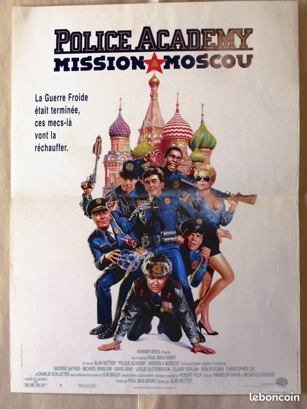 Affiche de cin�ma  POLICE ACADEMY  Mission Moscou  9 Curtafond (01)