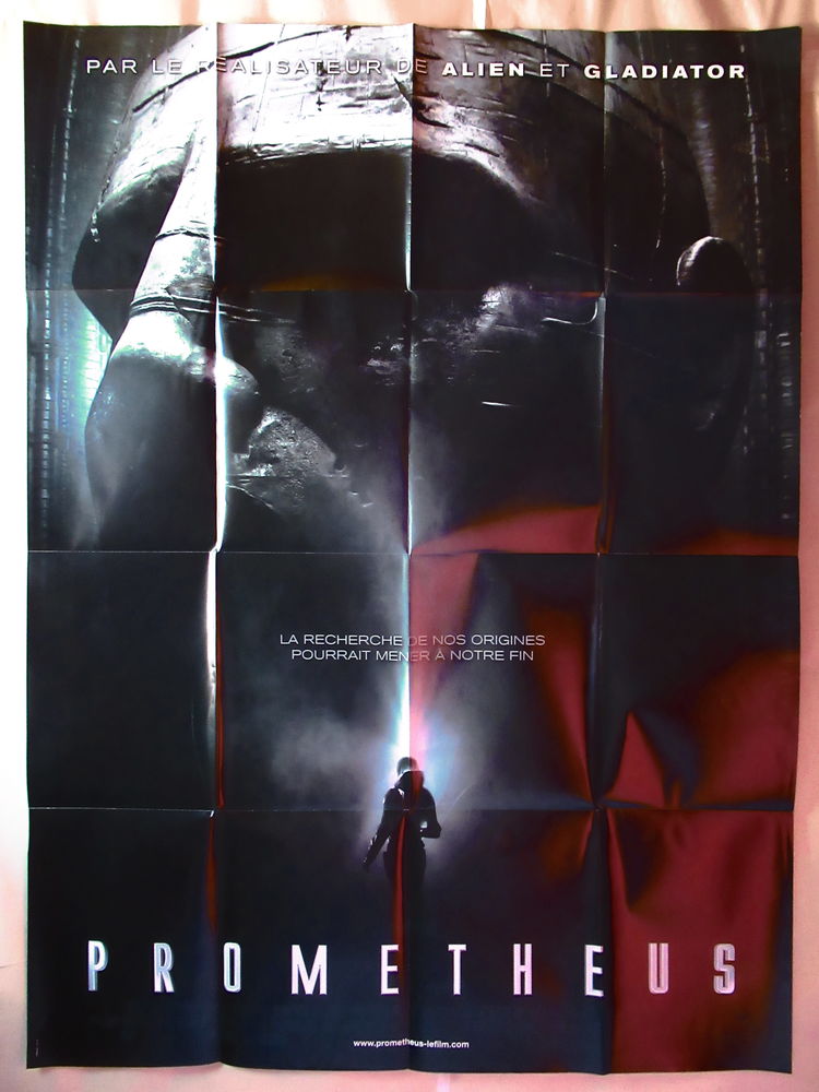 Affiche de cin�ma PROMETHEUS 120x160 pli�e 16 Curtafond (01)