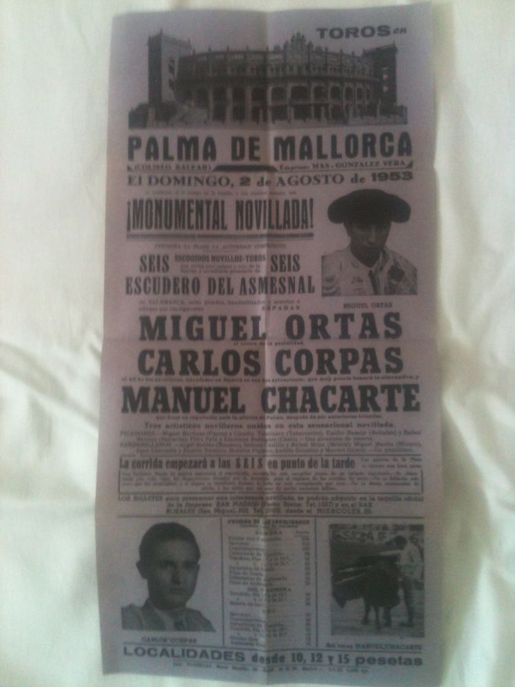 Affiche espagnole de toros 10 Rouen (76)