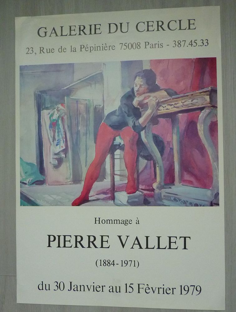 Affiche exposition hommage � Pierre VALLET � la galerie du C 12 Orsay (91)